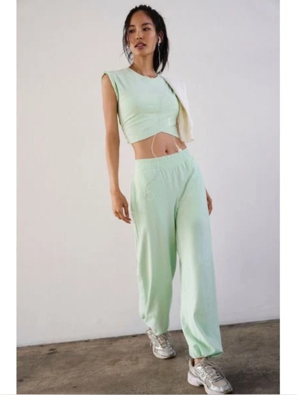 Free People Movement Hot Shot Crossover Set Pistachio Mint Large NWT
